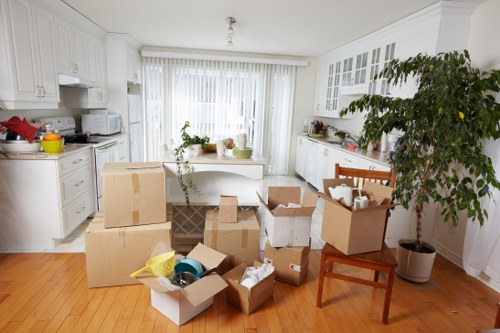 Careful furniture handling during a house removal in Ruislip